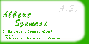 albert szemesi business card